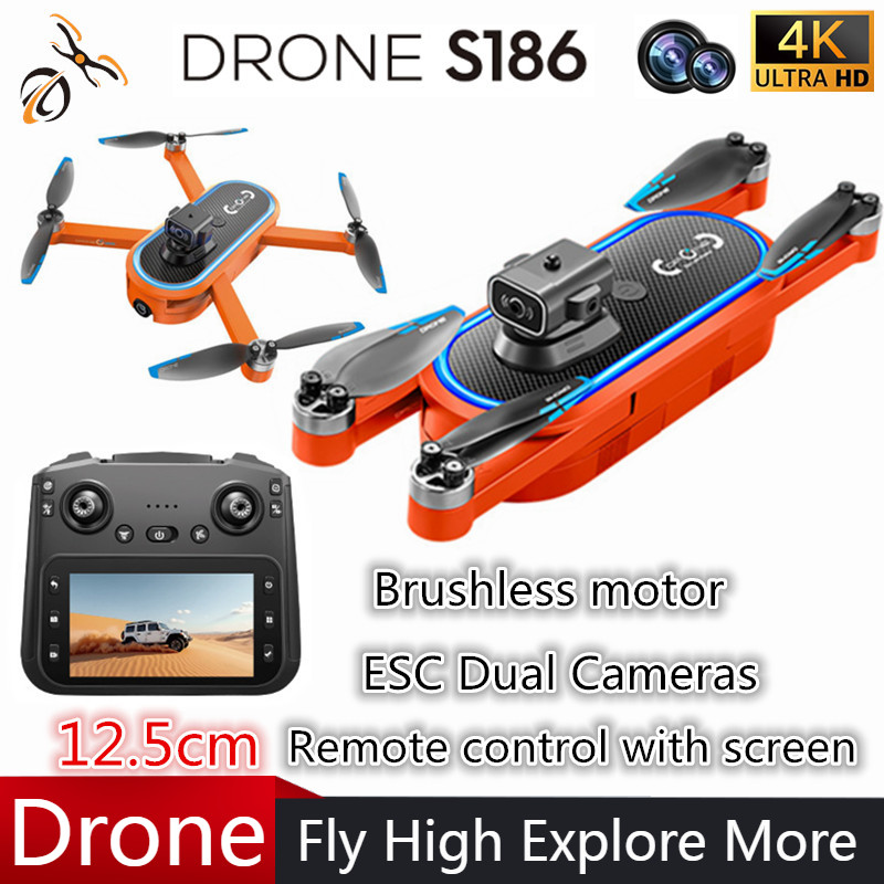 2025 S186 Drone Professional 4 - Drone Camera With Gimbal ulasan dan harga