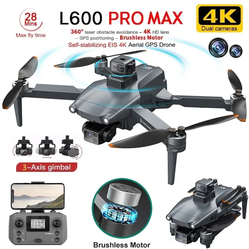 L600 PRO MAX GPS Drone Profess - Drone Camera With Gimbal ulasan dan harga