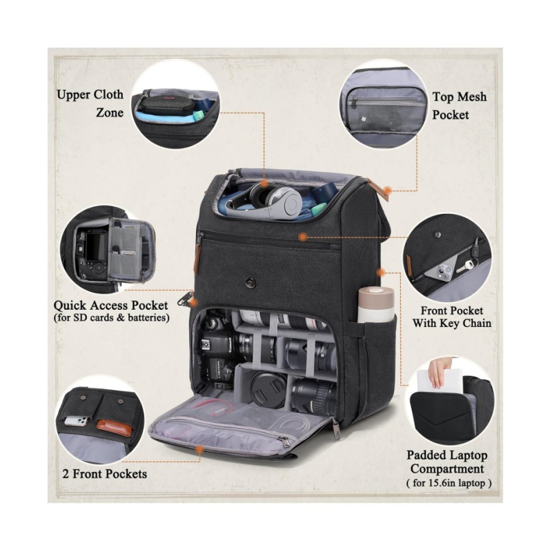 DSLR dual-shoulder camera bag, - Drone Camera Waterproof ulasan dan harga
