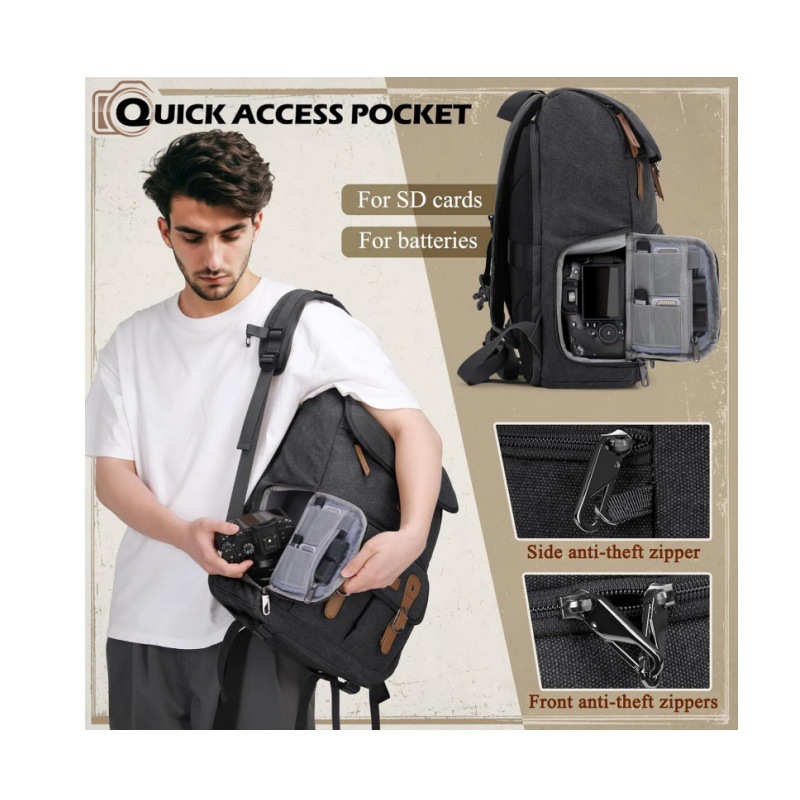 DSLR dual-shoulder camera bag, - Drone Camera Waterproof ulasan dan harga