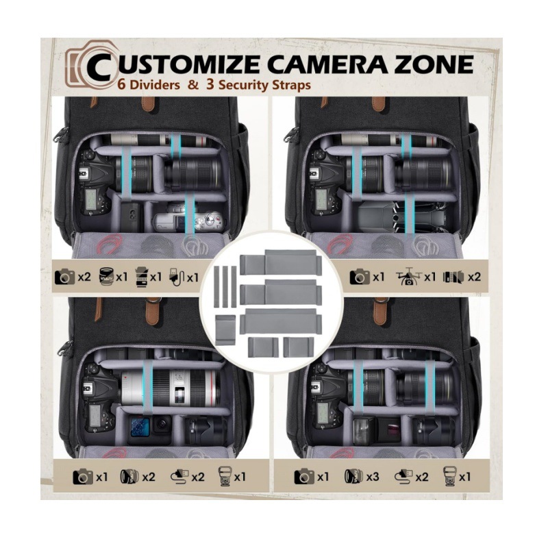DSLR dual-shoulder camera bag, - Drone Camera Waterproof ulasan dan harga